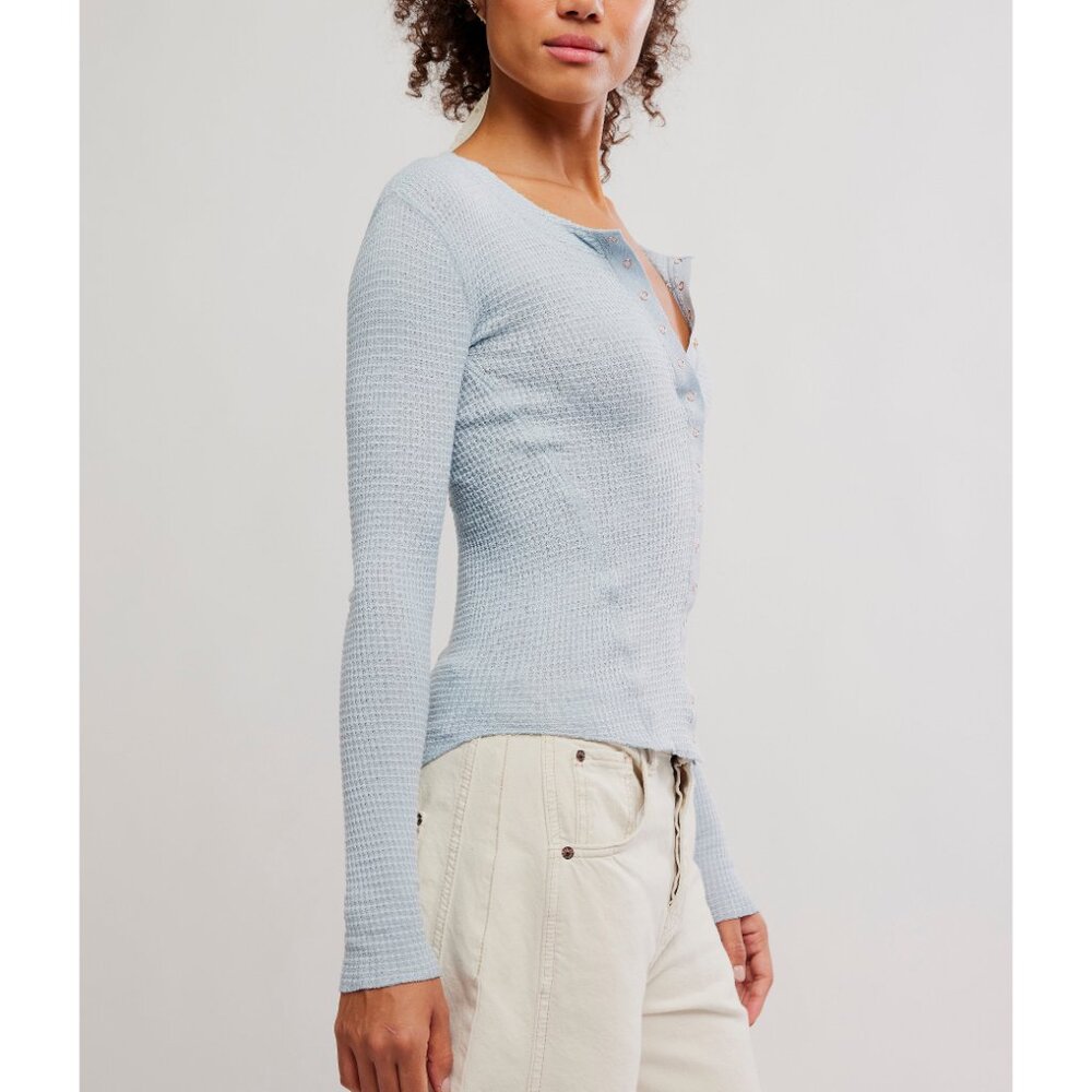 FREE PEOPLE Going Places Cardi / Pearl Blue - Picture 2 of 6